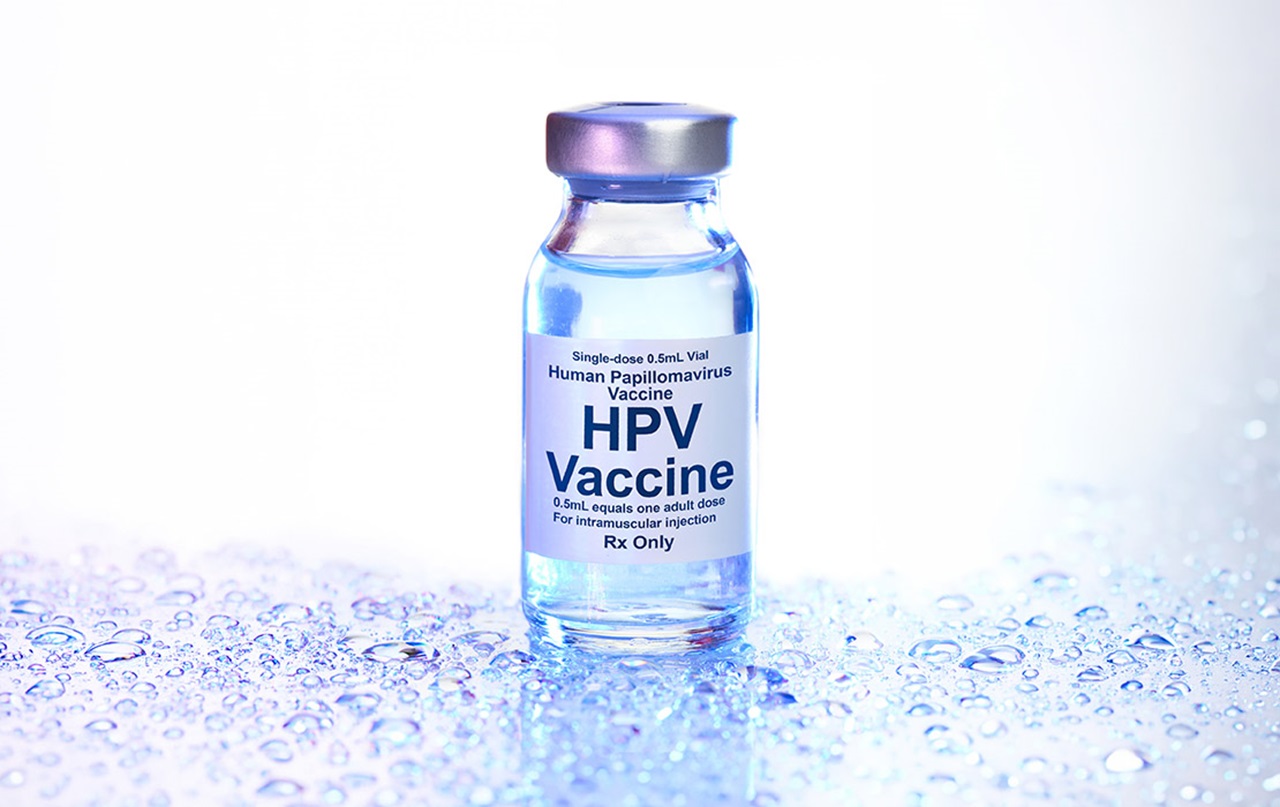 HPV vaccine bottle