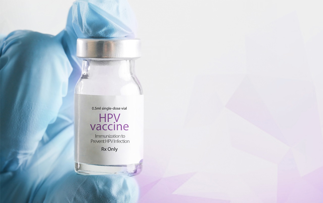 An image of a HPV Vaccine bottle.