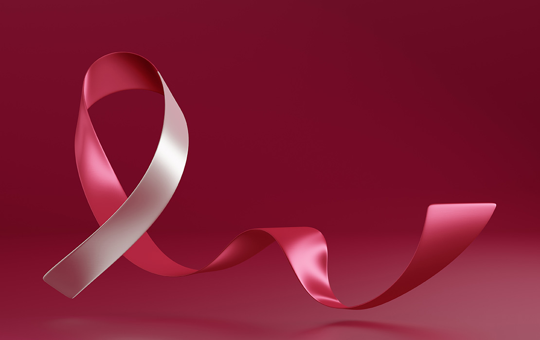 Flowing pink ribbon