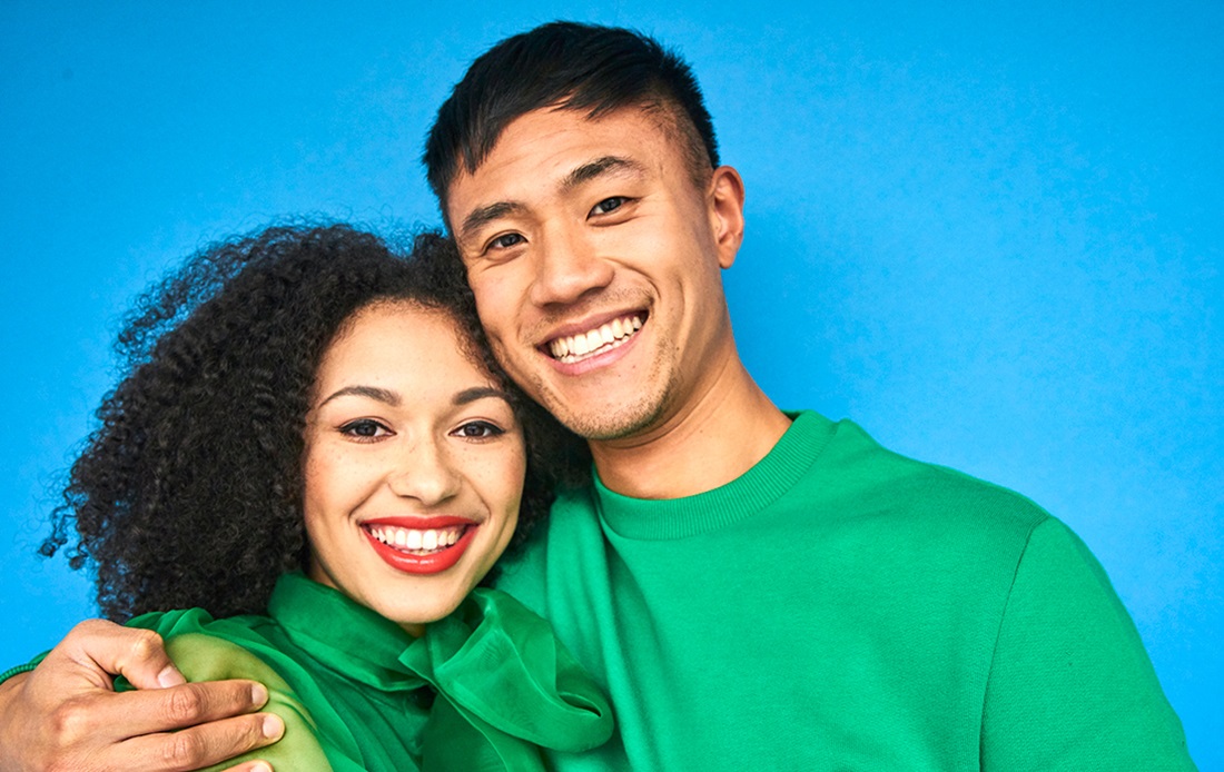 Photo of couple smiling